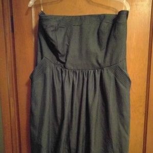 Torrid Black Chambray Strapless Dress